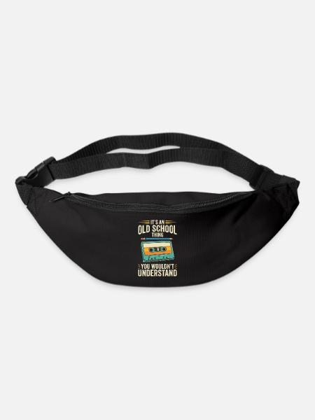 Old School Kassette Design – Retro Mixtape - Gürteltasche - Schwarz