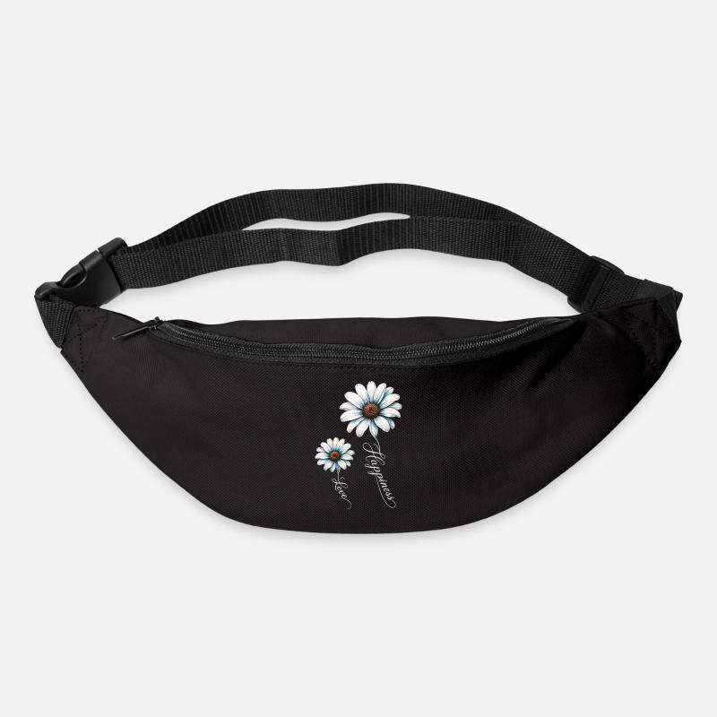 Blue Daisies Happiness and Love - Bum bag - black
