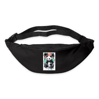 panda - Sac banane - noir - Devant