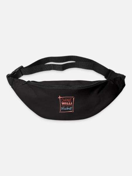 Ohne willi schaffen wir es nicht - Gürteltasche - Schwarz