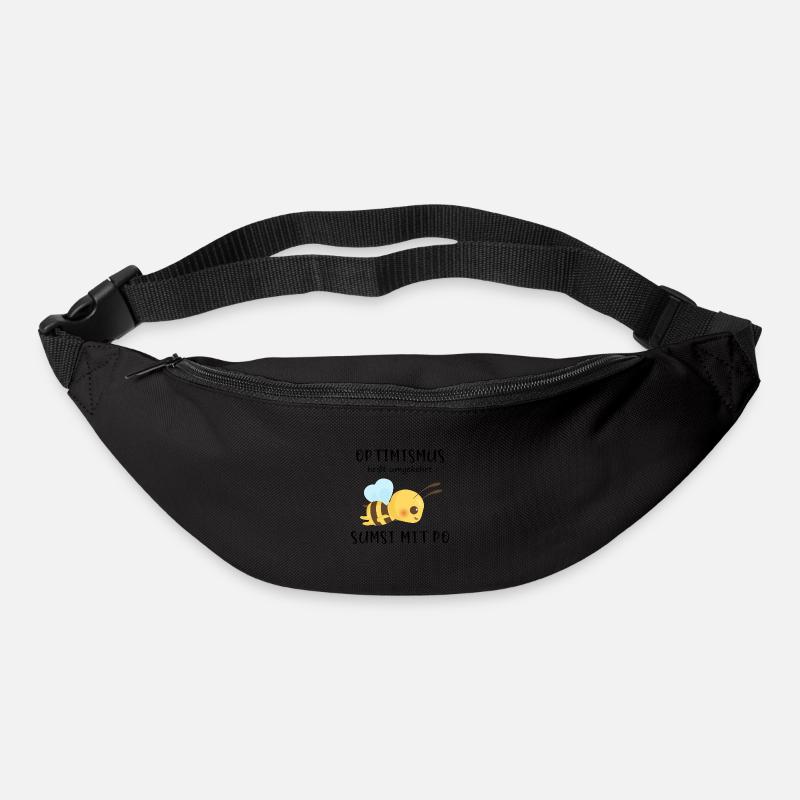 Biene Optimismus Sumsi mit Po - Gürteltasche - Schwarz