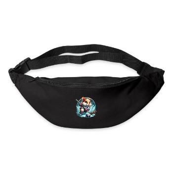 Cute Hamster Hockey Player - Bum bag - black - Front