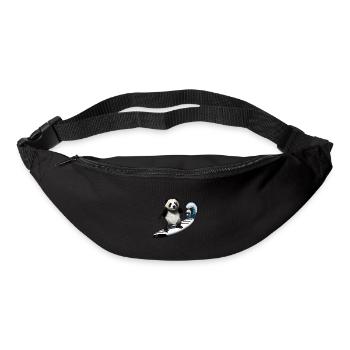 Panda Surfer - Sac banane - noir - Devant
