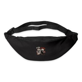 mi ange mi démon squelette - Sac banane - noir - Devant