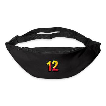 12 Zahl Bunt - Gürteltasche - Schwarz - Vorne
