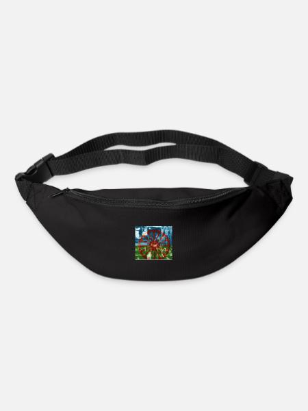 Art du drapeau de la nation rom - Sac banane - noir