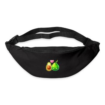 Avocado Liebe - Niedliches Pärchen Design - Gürteltasche - Schwarz - Vorne