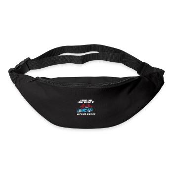 Car Racing Checkerd Flag - Fast Car Lover Gift - Bum bag - black - Front