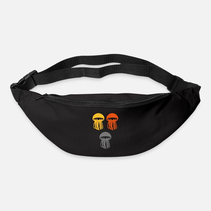 méduse - Sac banane - noir