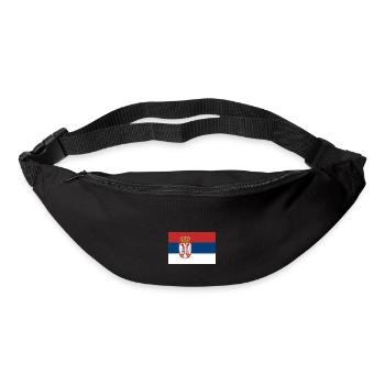 Serbien Srbija serbische Flagge Geschenkidee - Gürteltasche - Schwarz - Vorne