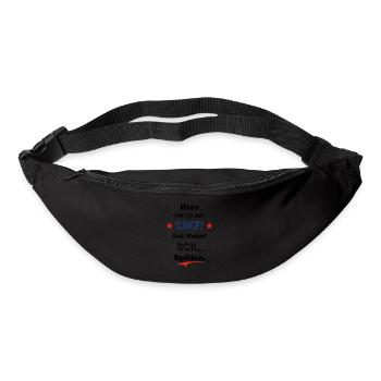 hier bin ich der chef - Gürteltasche - Schwarz - Vorne