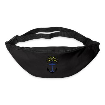 Palm Tree Anchor Icon - Bum bag - black - Front