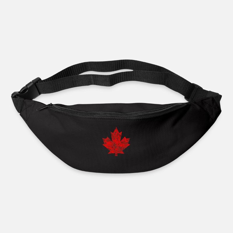 Kanada Canada Maple Leaf Ahornblatt Grunge Amerika - Gürteltasche - Schwarz