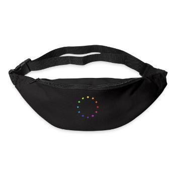 Europa EU Flagge Fahne Regenbogen Pride - Gürteltasche - Schwarz - Vorne