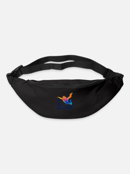 Skydive parachutiste Skydiver Chute libre - Sac banane - noir