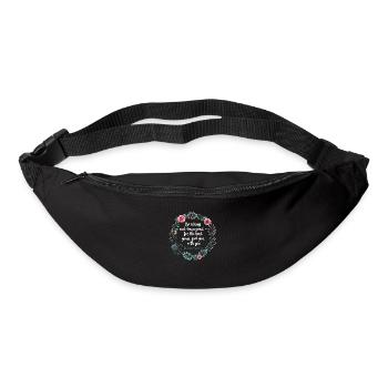 Sei Mutig und Stark Mose 31 6 Blumen Bibelspruch - Gürteltasche - Schwarz - Vorne