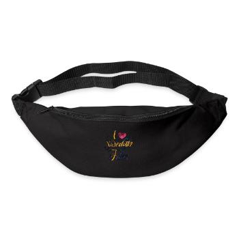 Suède Suède Viking Norden Scandinavie fika - Sac banane - noir - Devant