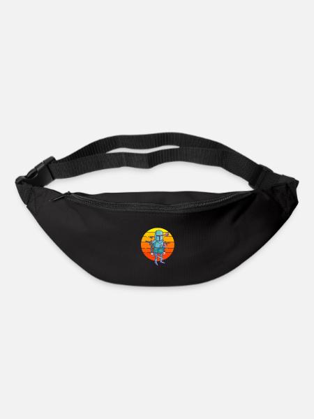 Cartoon Knight Sunset - Sac banane - noir