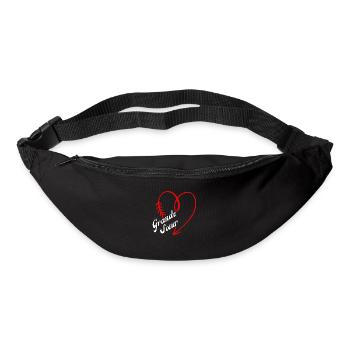 grande sœur cœur - Sac banane - noir - Devant