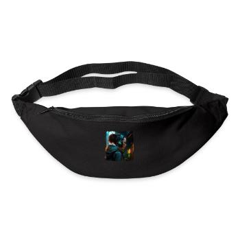 Sci Fi activist in a dark cyber war - Bum bag - black - Front