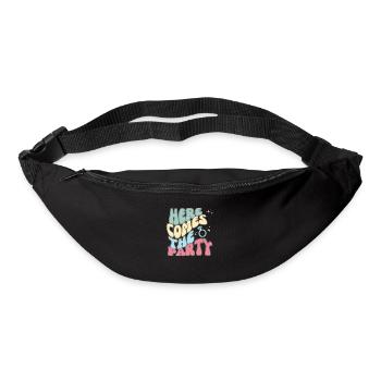 Hier kommt das Party-Team der Braut - Gürteltasche - Schwarz - Vorne