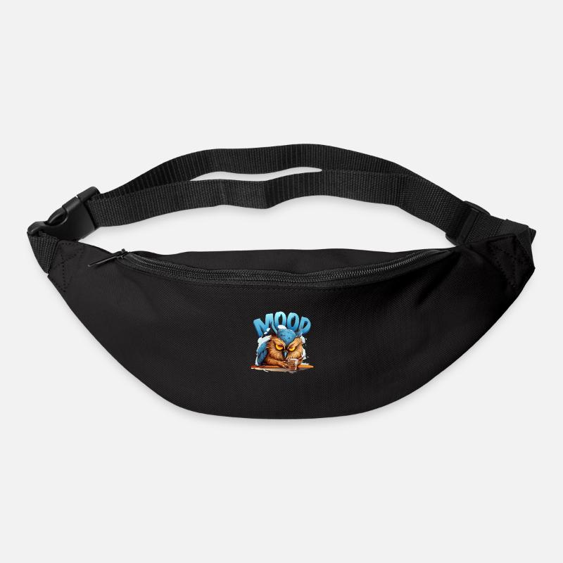 Eule - Gürteltasche - Schwarz