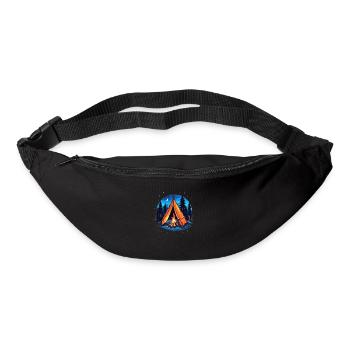 Camping, tent and campfire - Bum bag - black - Front