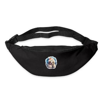 Weihnachtsfaultier - Gürteltasche - Schwarz - Vorne