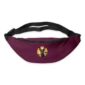 Dobermann - Gürteltasche - Burgunderrot - Vorne