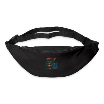 Courir, Courir, Exercice, Course, Homme Fort, Femme, Sprint - Sac banane - noir - Devant
