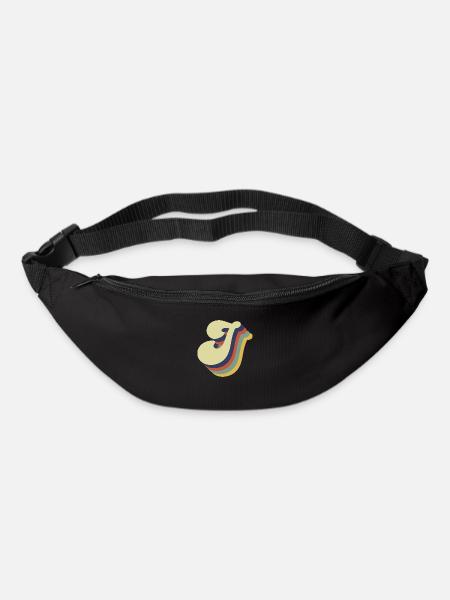 Retro J Buchstabe - Gürteltasche - Schwarz