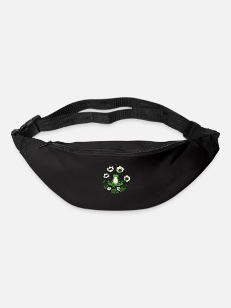 Grenouille méditative - Sac banane - noir