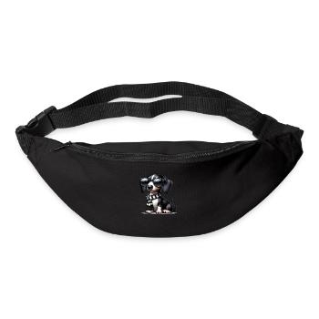 Cute dog with sunglasses - Bum bag - black - Front