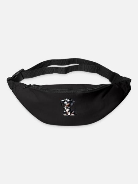 Cute dog with sunglasses - Bum bag - black