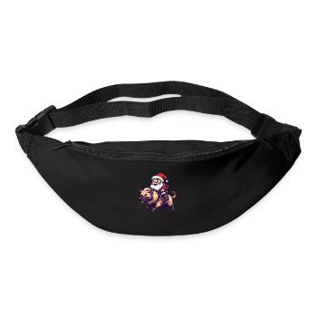 Hyena Santa Claus Cartoon - Bum bag - black - Front