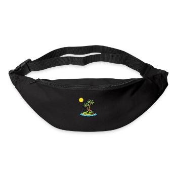 Palmen Insel - Gürteltasche - Schwarz - Vorne