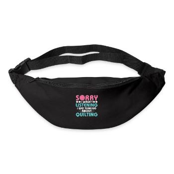 I Was Thinking About Quilting Quilting Quilter - Bum bag - black - Front
