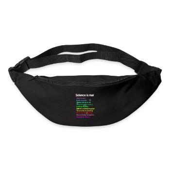 La science est réelle - la science est vraie! cadeau - Sac banane - noir - Devant