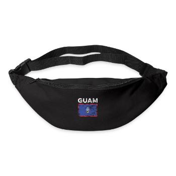 Guam Flag Distressed - Guamanische Flagge - Gürteltasche - Schwarz - Vorne