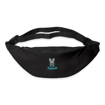Frenchie Biker Moto Chien Cadeau Frenchie - Sac banane - noir - Devant