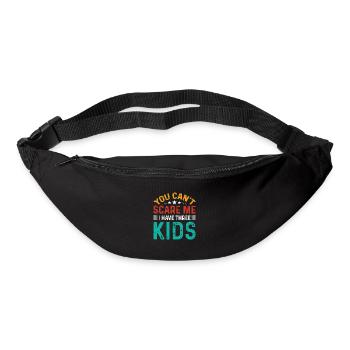 J’ai trois enfants papa maman cadeau - Sac banane - noir - Devant