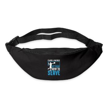 Volleyball volley servir joueur de volley-ball - Sac banane - noir - Devant