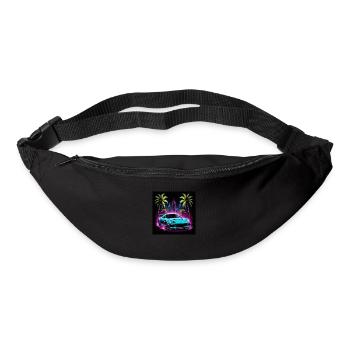 JDM Sportcar tuning palmiers néon lumière ville - Sac banane - noir - Devant