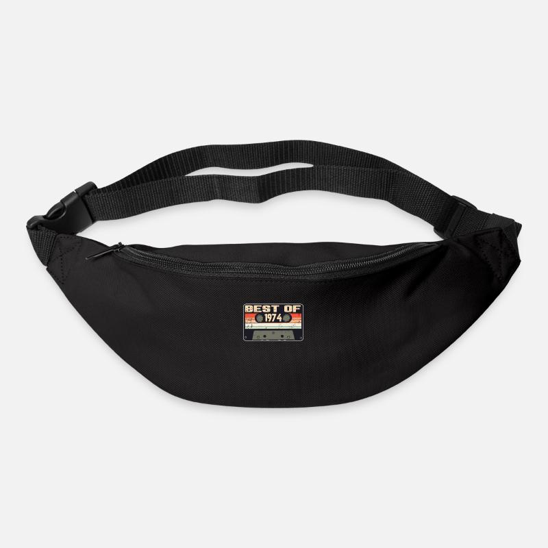 Vintage 1974 Geburtstag Retro Kassette Geschenk - Gürteltasche - Schwarz