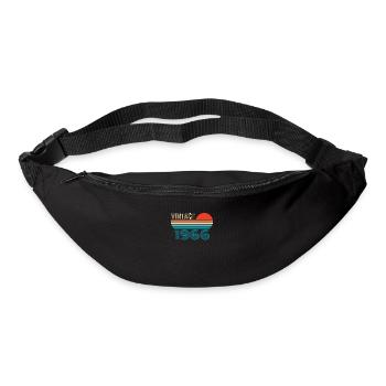 Vintage 1966 Geburtstag Retro Jahrgang Geschenk - Gürteltasche - Schwarz - Vorne