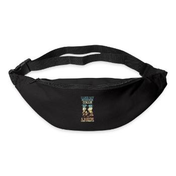 Adorable design Border Collie pour - Sac banane - noir - Devant