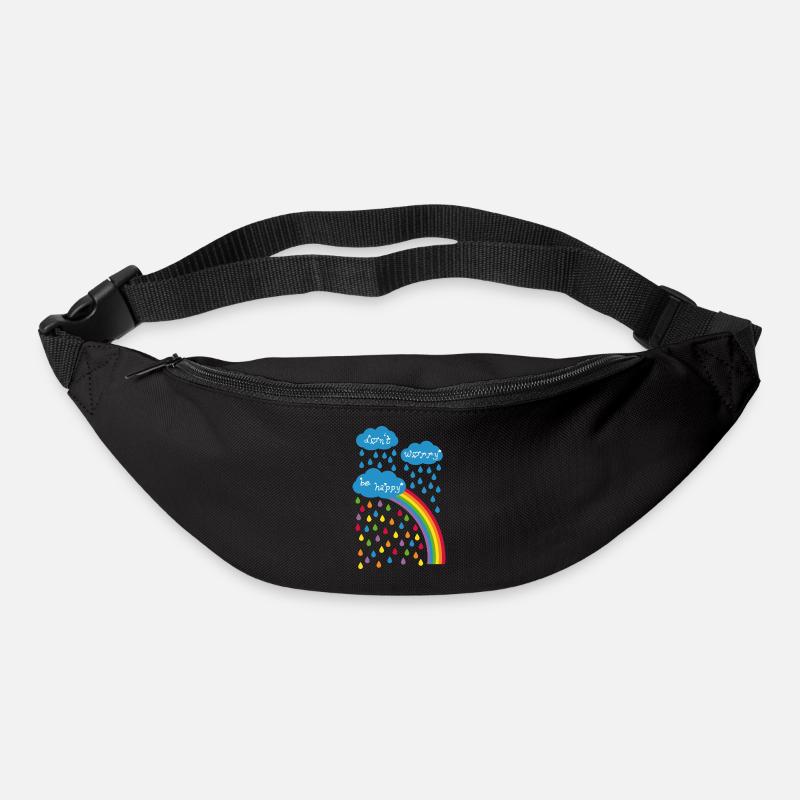 dont worry be happy - Gürteltasche - Schwarz