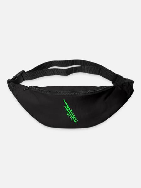 Sportliches Streifen Motiv Gym - Gürteltasche - Schwarz