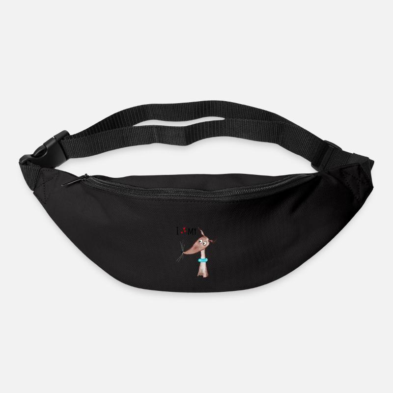 I love my Sighthound - Gürteltasche - Schwarz