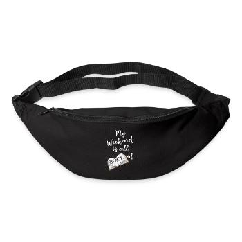 Mon week-end est tout dit ringard dire - Sac banane - noir - Devant
